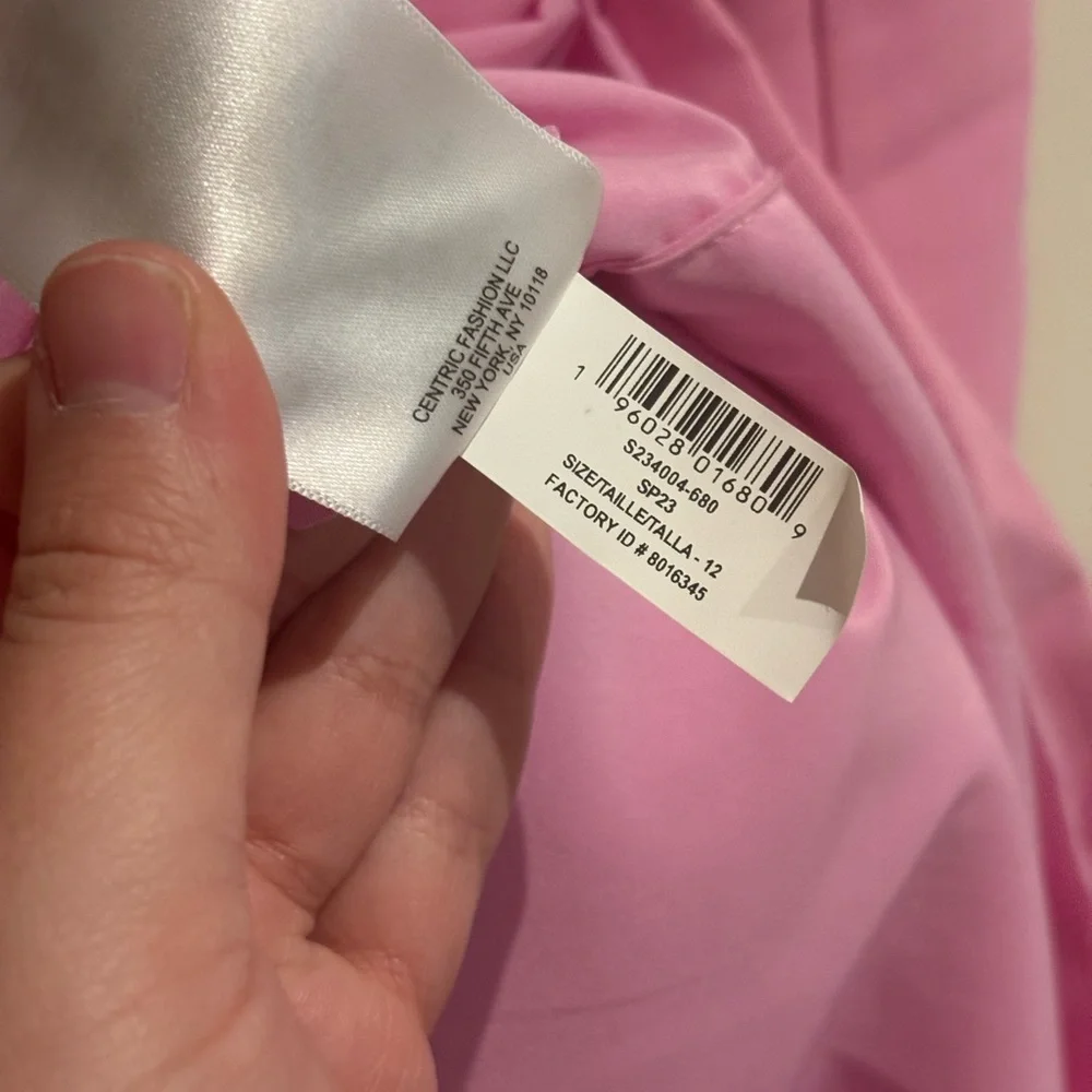 Wicked x Zac Posen Bow One-Shoulder Minidress in Blossom Pink Size 12 - Picture 14 of 14